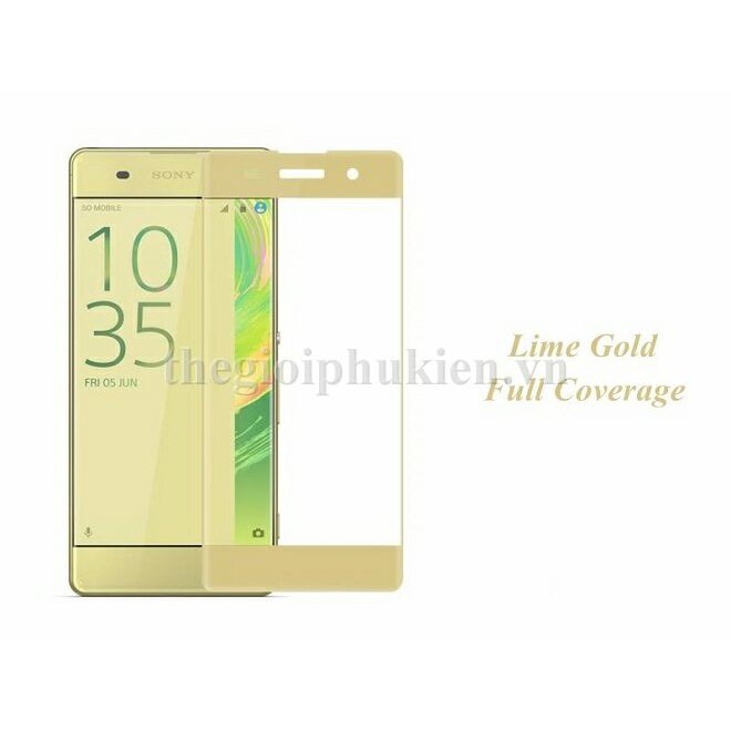 Miếng dán cường lực phủ kín màn Sony Xperia XA (hồng)