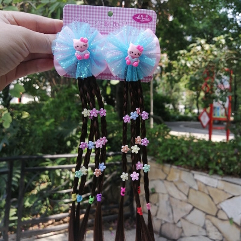 Set 2 cặp Tóc Giả Đính Nơ nhiều hình siêu xinh Cho bé