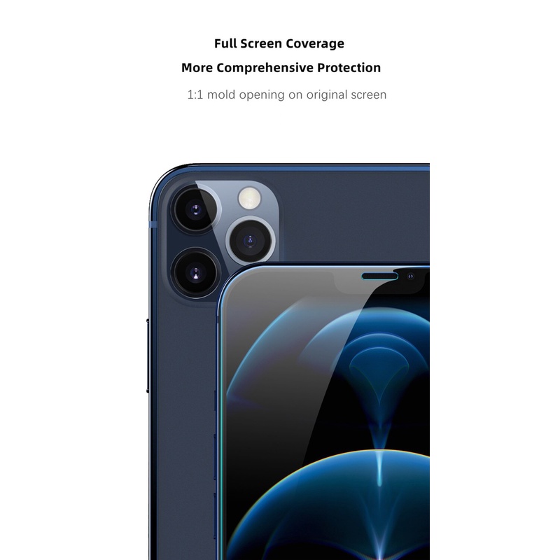 Kính cường lực bảo vệ màn hình 20D cho Iphone 12 Pro Max Mini 11 Pro X Xr Xs Max 7 8 6 6s Plus