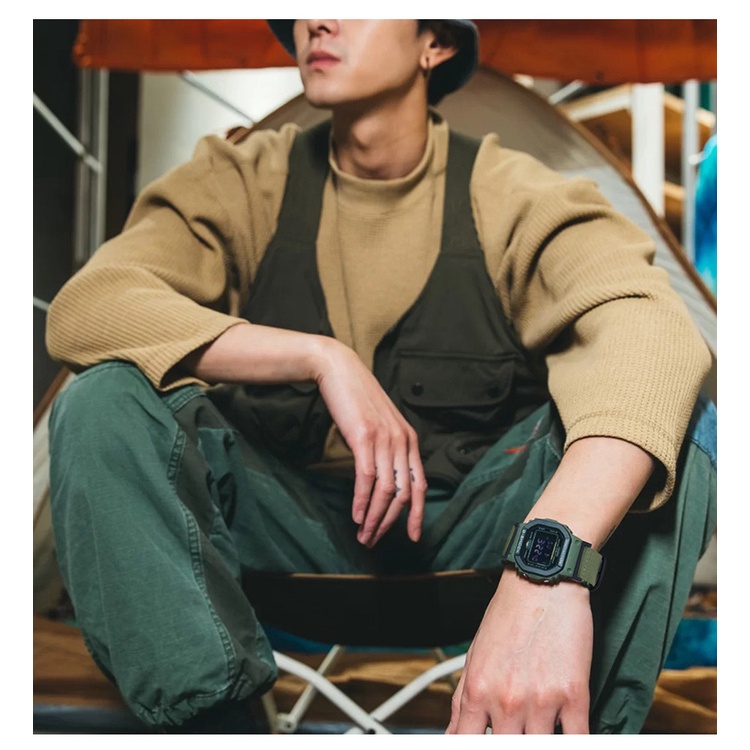 Phù Hợp Dây Đeo Đồng Hồ Thể Thao Vải Canvas Nylon Khóa Ba Vòng Dành Cho Casio G-SHOCK GA-110 DW5600