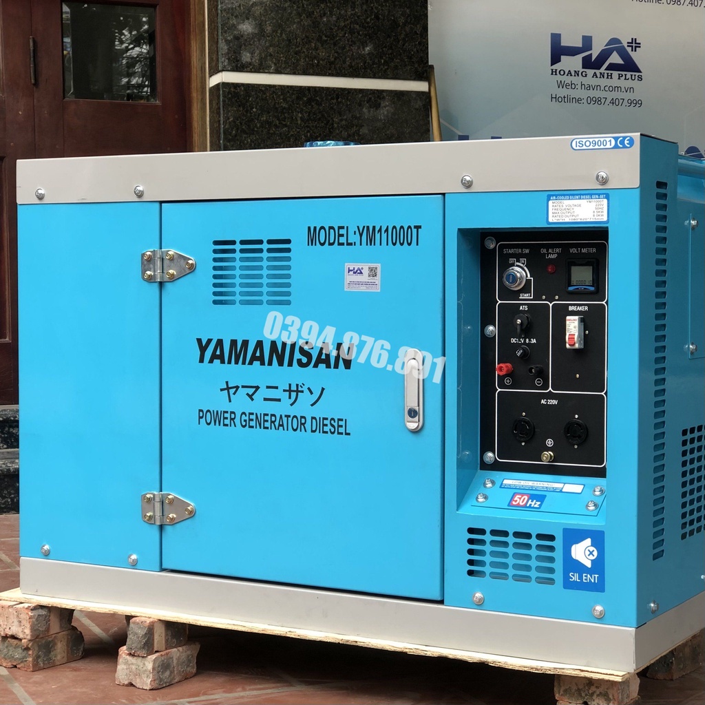 Máy Phát Điện Chạy Dầu 10KVA Yamanisan YM11000T/Y 1Pha