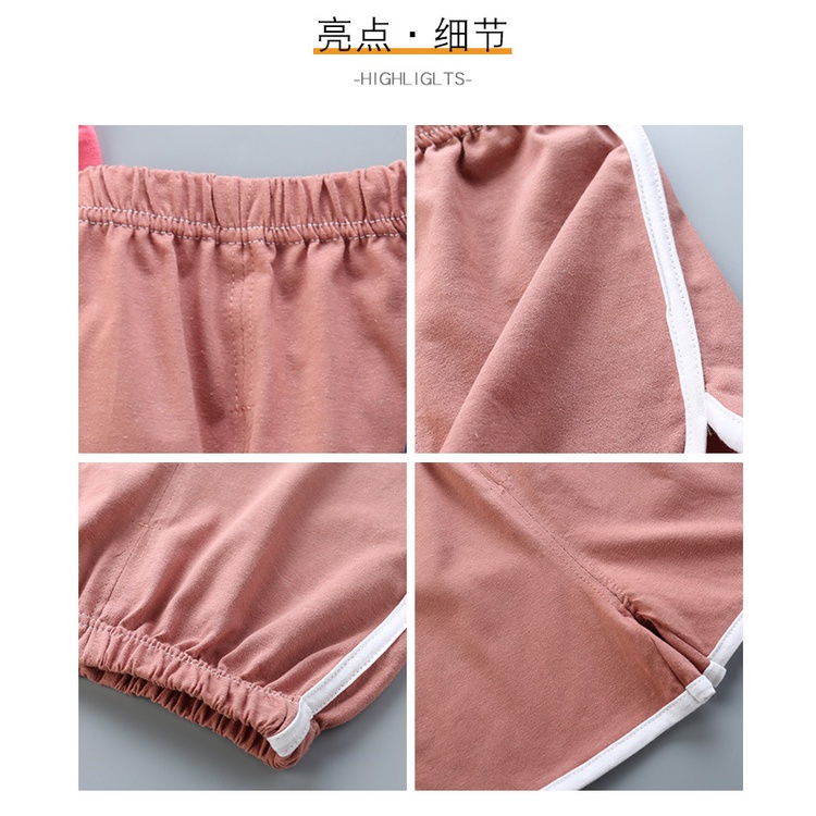 Quần short cotton dáng rộng thiết kế mới thời trang dành cho bé trai và bé gái 75-125cm