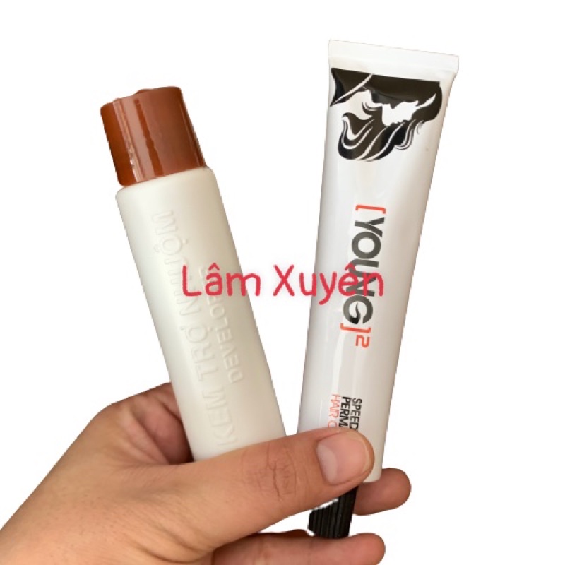 Thuốc nhuộm tóc đen nâu sáng đậm tím đỏ 🔥FREESHIP🔥 YOUNG 60g nhuộm bóng mượt không khô tóc đẹp sâu bền màu phủ bạc 100 %