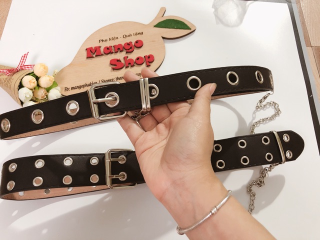 Thắt lưng kèm chain hot trend ( Belt Chain Ulzzang hàng lỗ to )