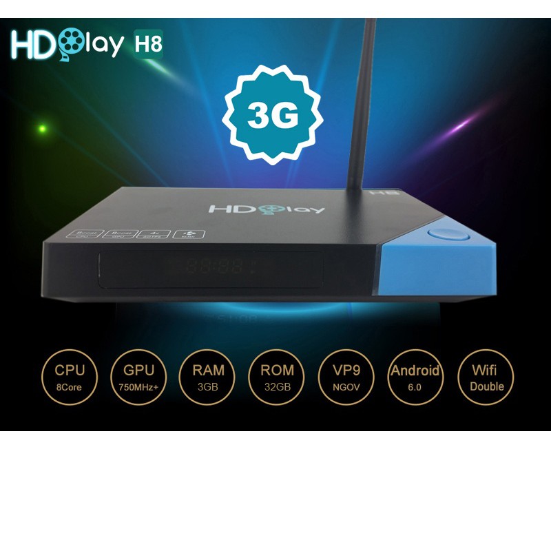 HDPLAY H8 RAM 3G / ROM 32G , AMLOGIC S912 , ANDROID 6.0