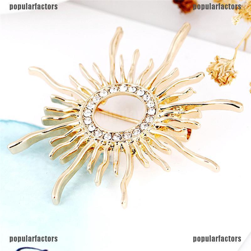 Bông Tai Hình Mặt Trời Đính Đá Độc Đáo