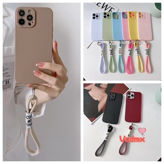 Ốp Điện Thoại Mềm Màu Kẹo Trơn Có Dây Đeo Cho Xiaomi Mi 10T 9T Pro Lite Redmi K20 Pro K30