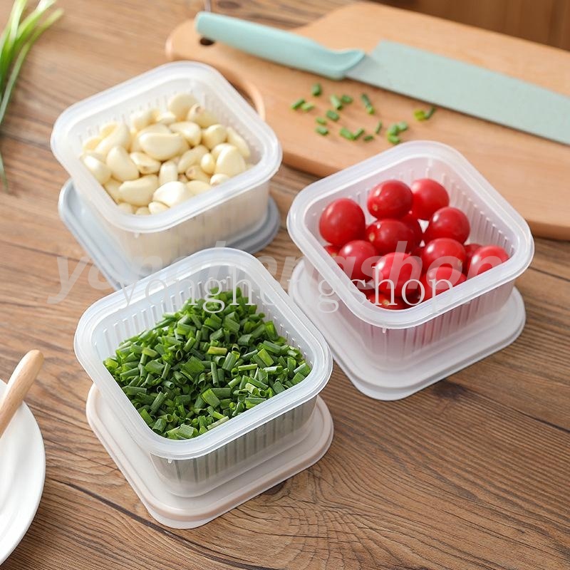 Hộp đựng rau củ quả có nắp đậy tiện lợi