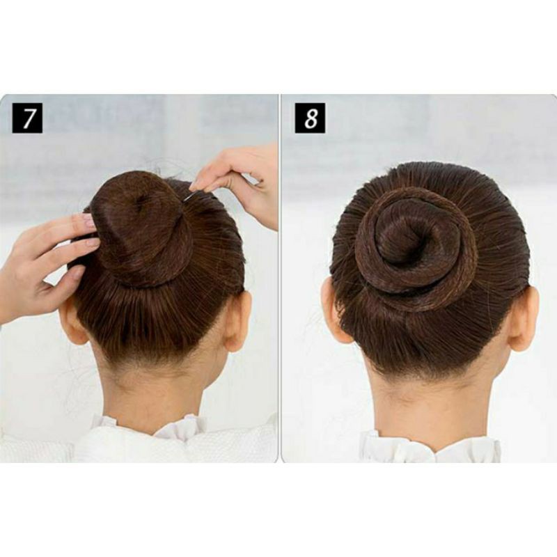 Set 30 kẹp chữ U, lưới búi tóc tiếp viên, dụng cụ búi tóc