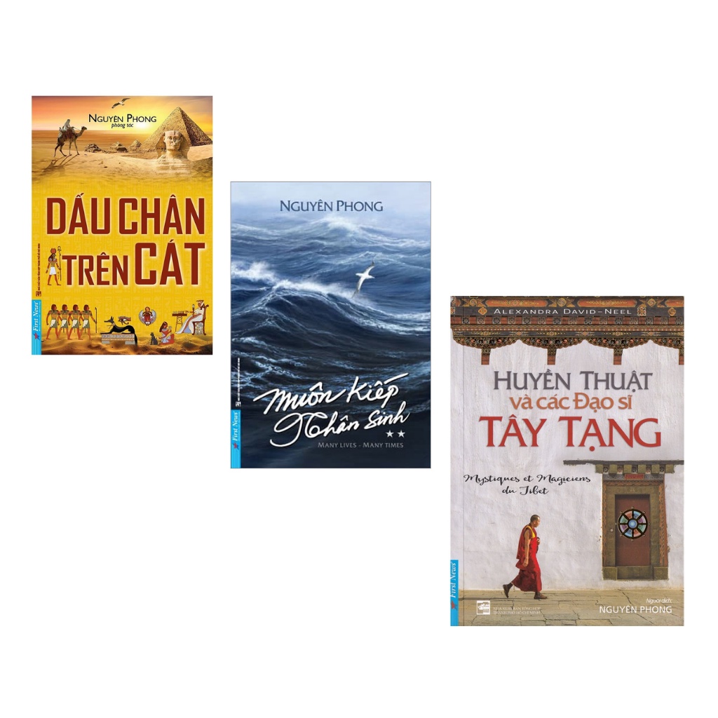 Sách Combo 3 cuốn: Dấu Chân Trên Cát + Muôn Kiếp Nhân Sinh + Huyền Thuật Và Các Đạo Sĩ Tây Tạng