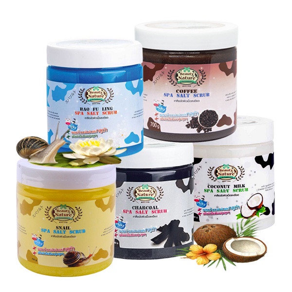 Muối tắm cao cấp Beauty Nature Spa Salt Scrub Thái Lan 700g