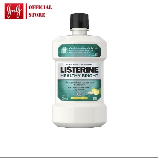 Nước súc miệng làm trắng răng LISTERINE HEALTHY BRIGHT 750ml