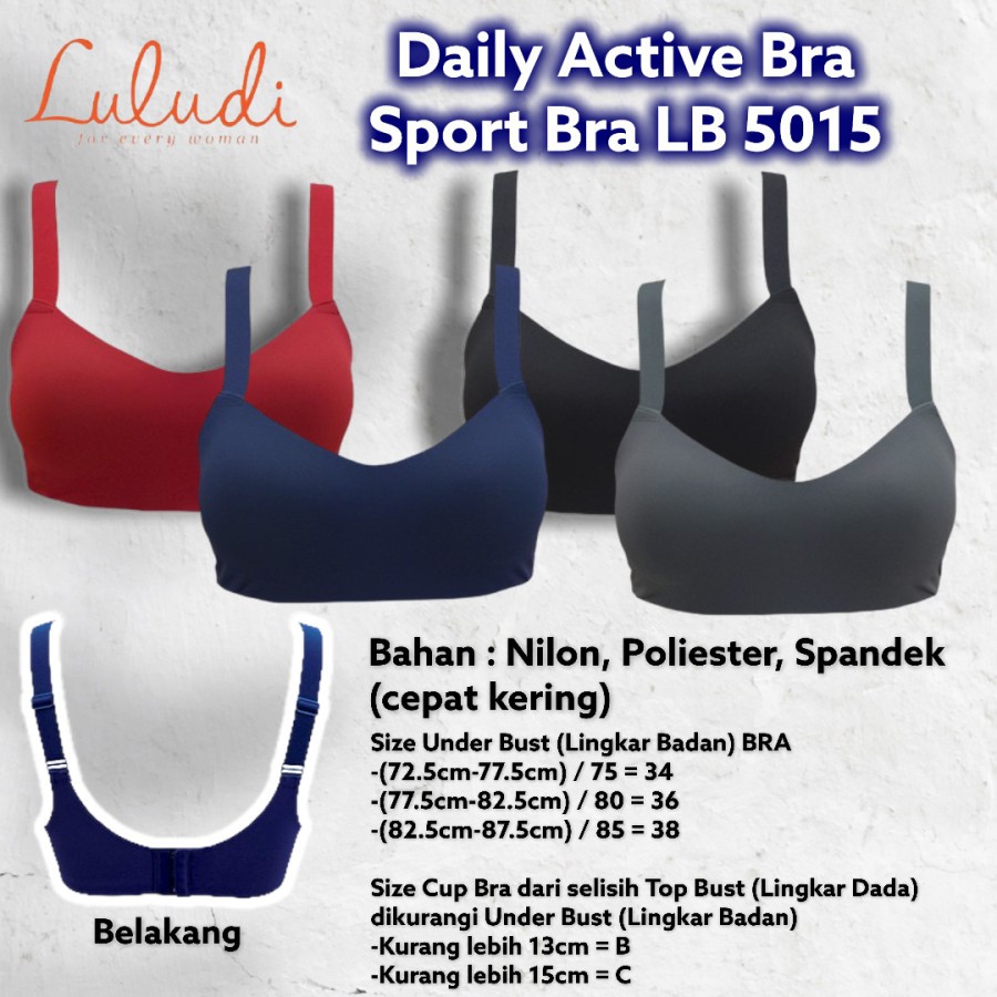 Áo Ngực Thể Thao Luludi By Wacoal Active Lb 5015 3 / 4cup