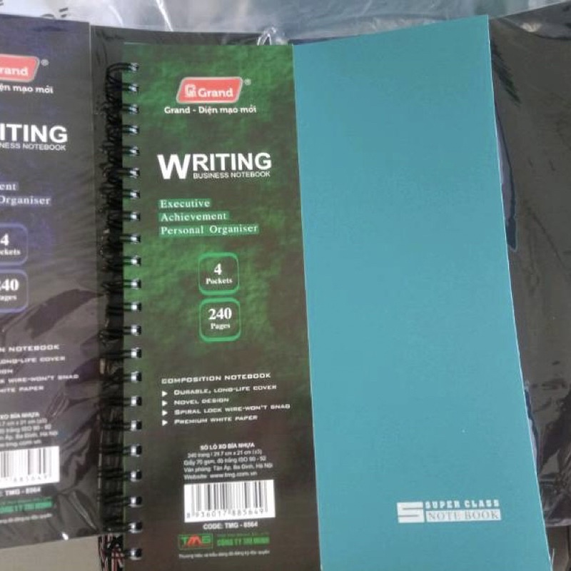 Sổ lò xo A4 bìa nhựa 240 trang TMG 8564