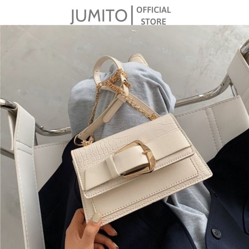 Túi xách nữ ped.ro đeo chéo đeo vai khuy lệch vân sấu đẹp hàng xuất xịn JUMITO SA1244