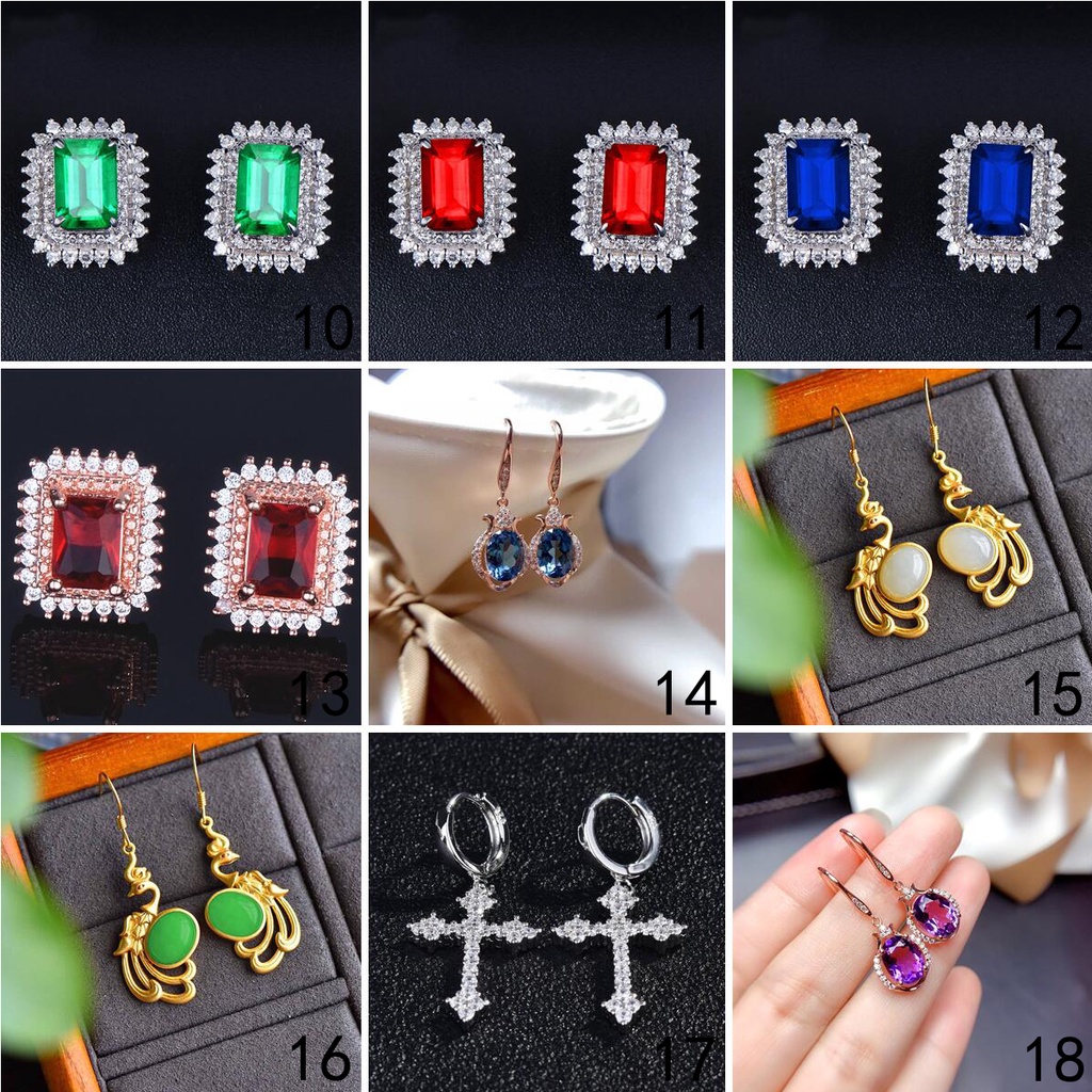 Bông Tai Bạc 925 Hình Hoa Mặt Trăng Phong Cách Hàn Quốc Thời Trang Cho Nữ Ed016