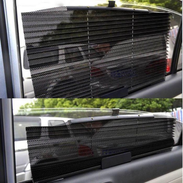 Một tấm rèm che nắng kéo dãn lên xuống theo cửa kính Xe hơi, Ô tô