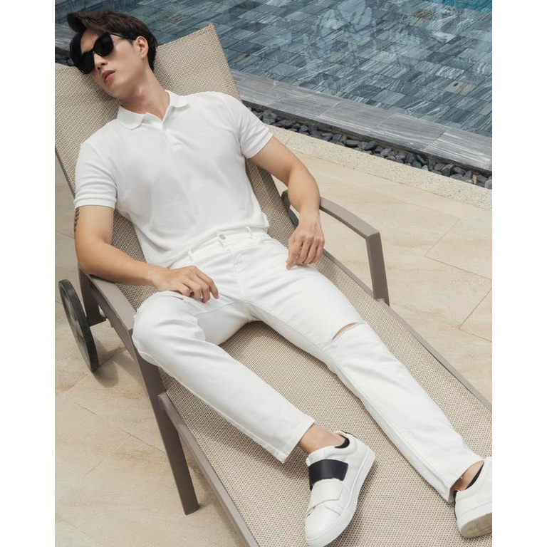 A/G Quần Jean Nam Cao Cấp Trắng Rách Gối ZIPPER Phom Skinny Phong Cách Năng Động Trẻ Trung | BigBuy360 - bigbuy360.vn