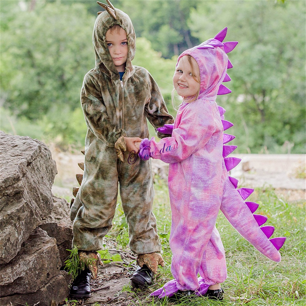 Bộ Áo Liền Quần Hóa Trang Khủng Long T-Rex Dễ Thương Cho Bé