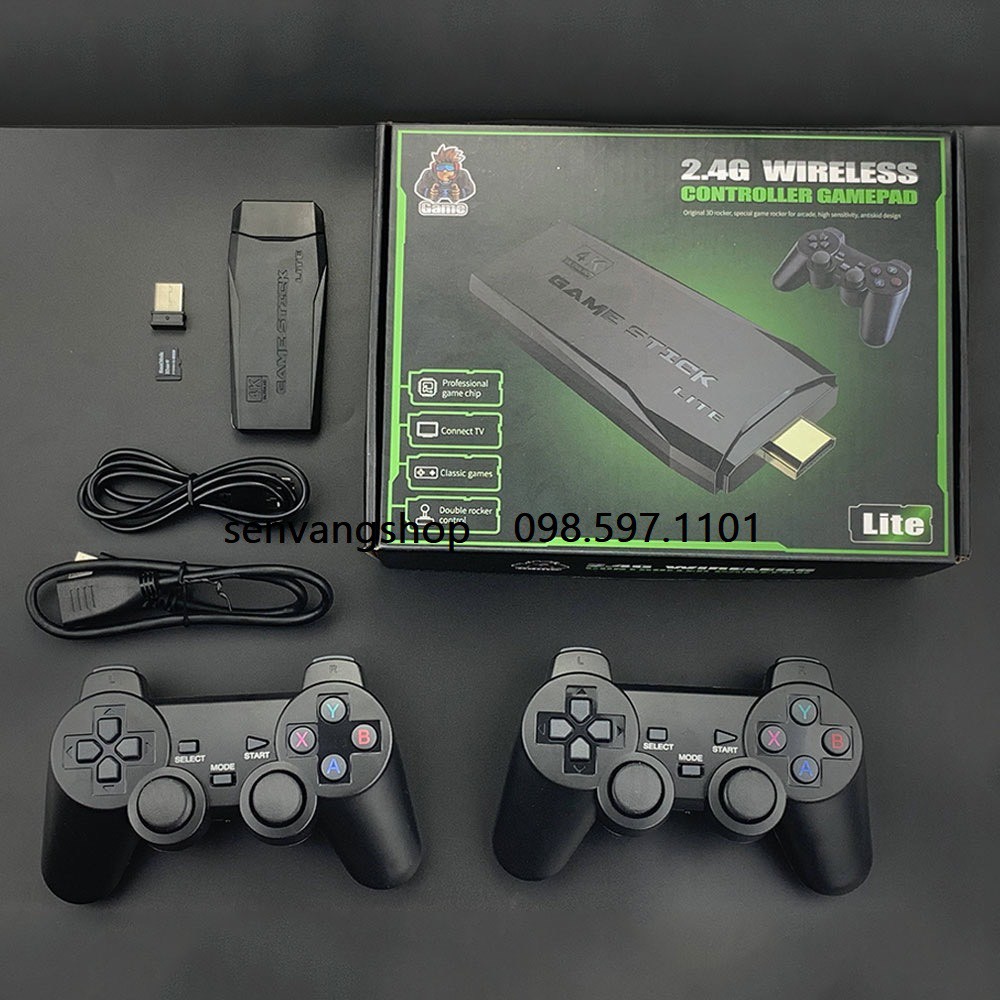 Máy Chơi Game Stick 4K Tích hợp 10.207+ Game chơi  PS1 / FC / GBA / SFC,... HDMI Tặng 4 viên pin  Bảo Hành 12 Tháng