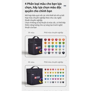Bút màu marker chuyên nghiệp deli - túi vải / hộp nhựa - 30/40/60/80/108 màu - 70806 / 70701 / 70800 -nd