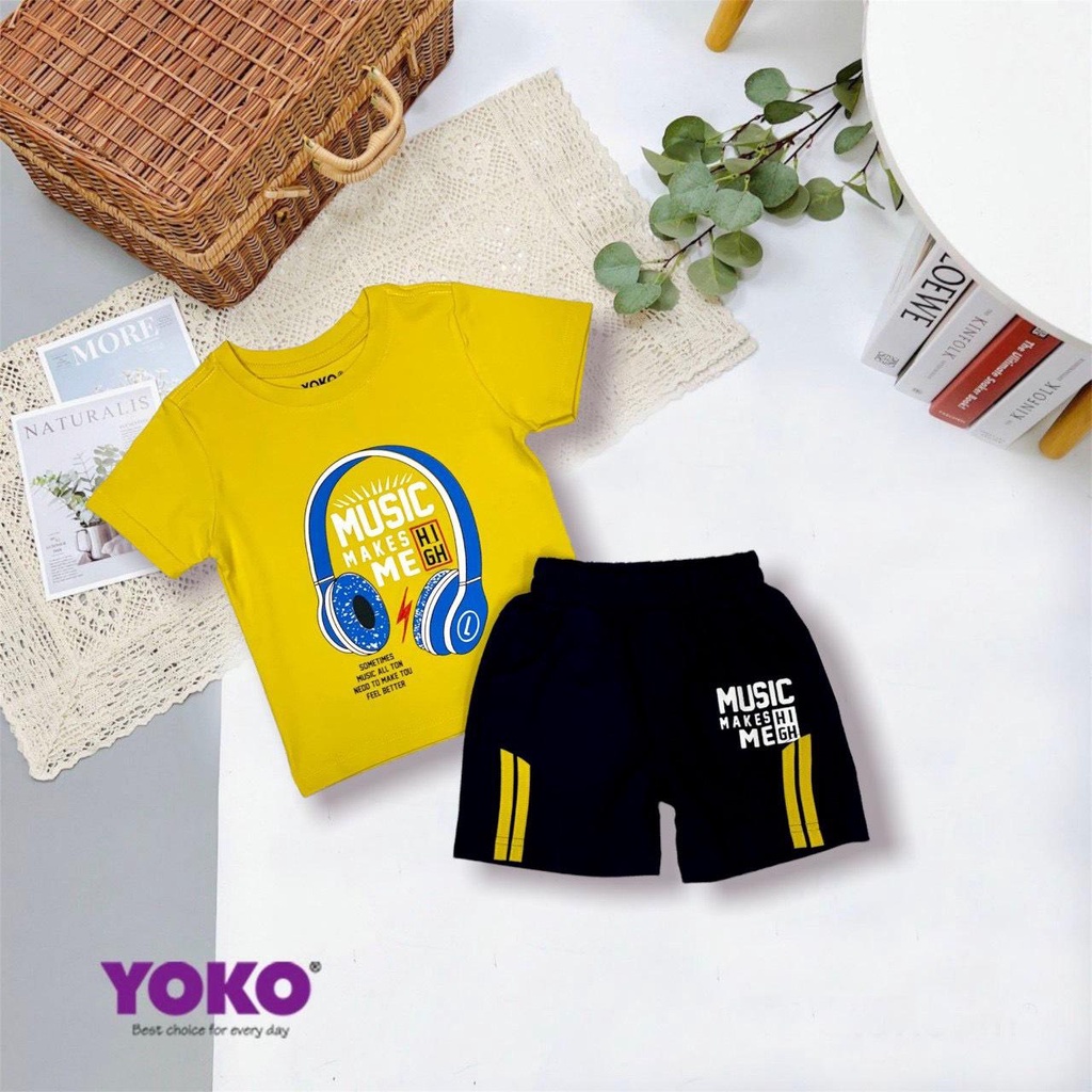 Bộ quần áo thun tay ngắn bé trai YOKO 1-5 tuổi  - SÓC BABY