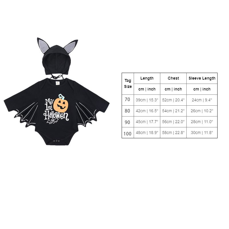 Bộ Đồ Hóa Trang Con Dơi Dành Cho Bé Trai Và Bé Gái Trong Ngày Halloween