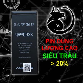 Pin Siêu Trâu dung lượng cao cho iPhone 6 6s 7 8 - 6P 6sP 7P 8P - X Xr Xs XsM - Tặng miếng dán Pin
