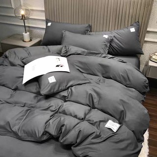 Bộ ga gôi chất cotton trơn màu, hiện đại bo chun đủ kích thước