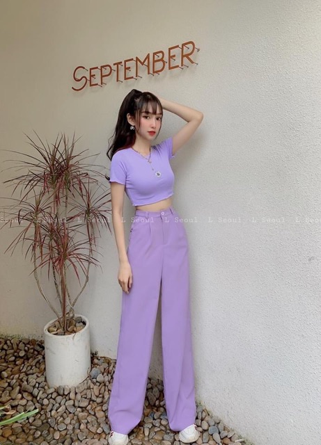 Áo croptop thun gân 4 chiều in hoa (Video) | BigBuy360 - bigbuy360.vn