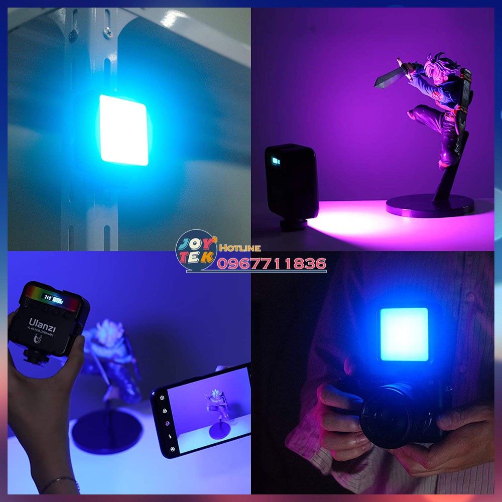 Đèn led  Ulanzi VL49 RGB - đèn trợ sáng cho điện thoại máy ảnh máy quay làm youtube vlog livetream