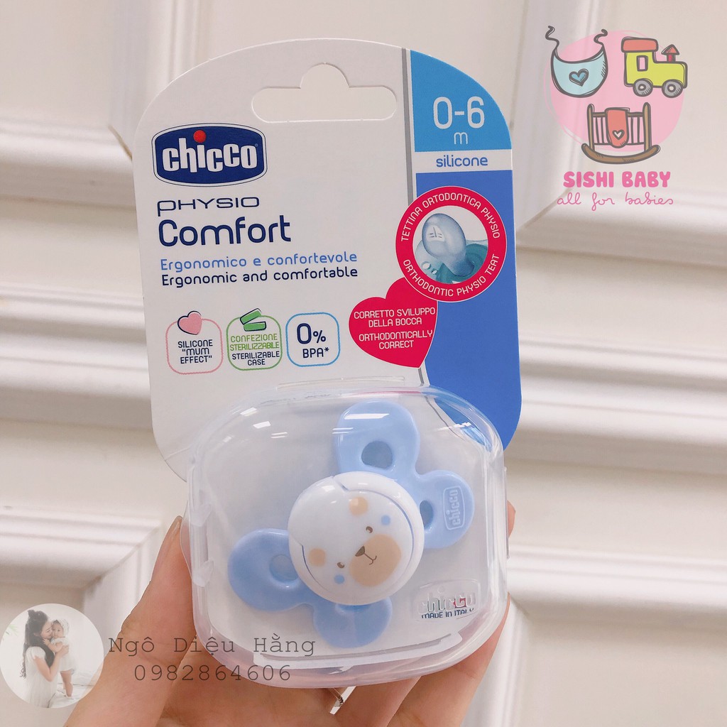 TY NGẬM SILICON CHICCO PHYSIO COMFORT 0-6M