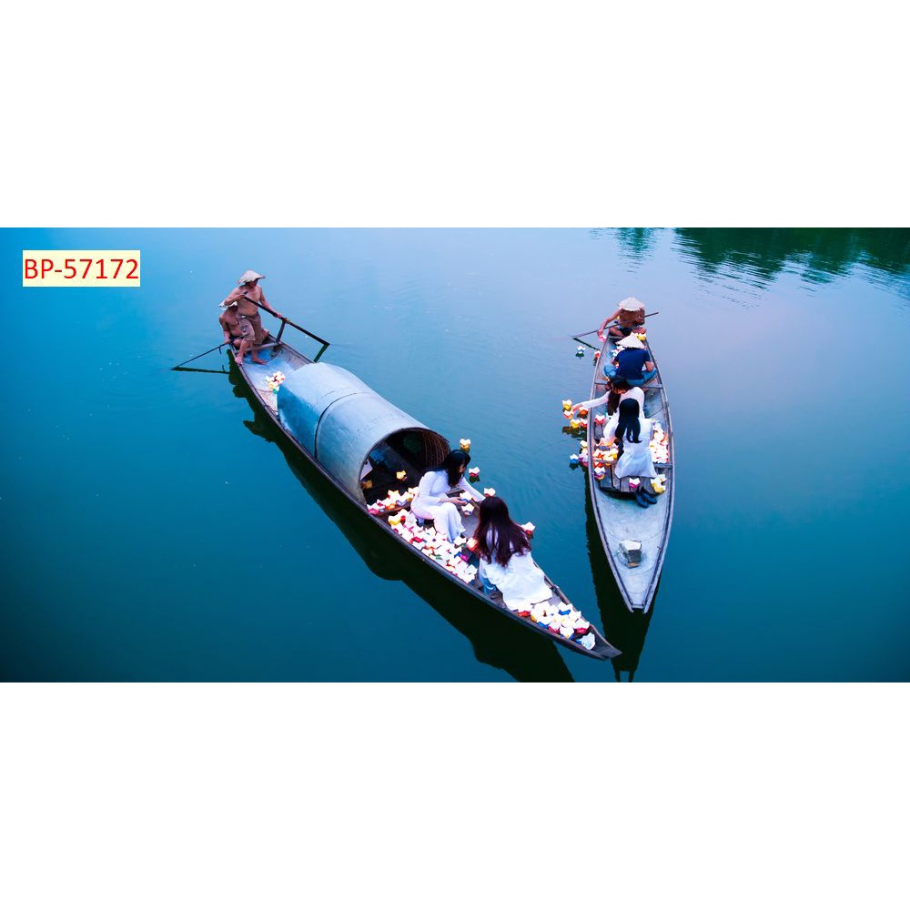 Tranh dán tường Vịnh Hạ Long, vùng biển, thuyền Việt Nam 3D CAM KẾT 100% VẢI LỤA 3D Tranh in lỗi đổi trả miễn phí.