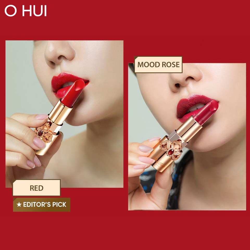 [Mã FMCGMALL -8% đơn 250K] Bộ 2 son lì dưỡng ẩm ngăn lão hóa OHUI The First Geniture Lipstick