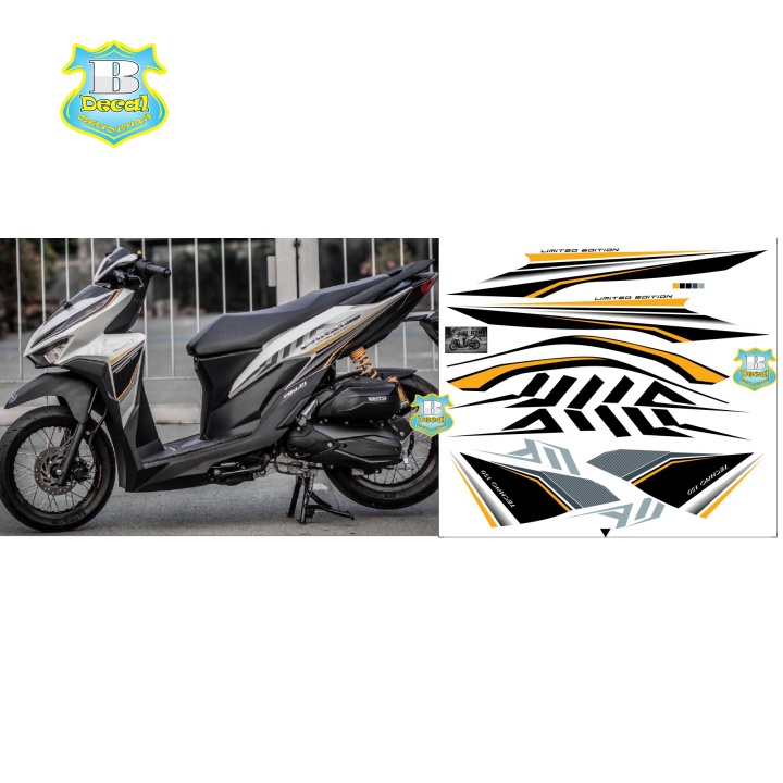 Tem vario 150 in decal trong trắng hoặc bạc