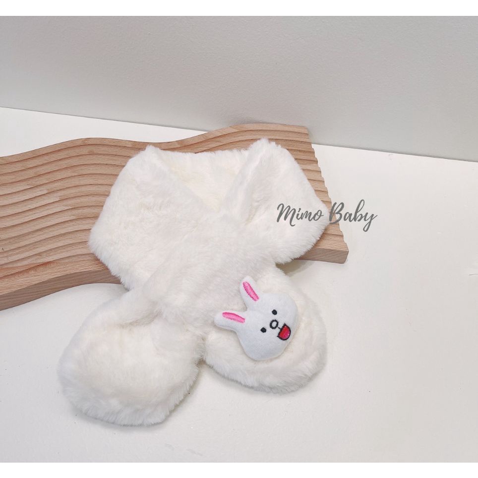 Khăn len lông mềm mịn gắn thú bông xinh xắn cho bé KL151 Mimo Baby