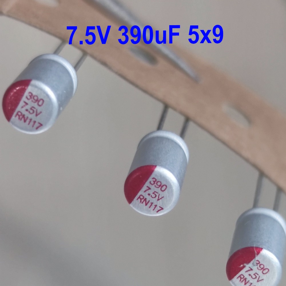 Set 5 Tụ nhôm rắn Cắm Dip lọc nguồn xung Cao tần LSR Aluminum polymer capacitor 6.3V 7.5V 14V 16V 25V 220uF 390uF 560uF