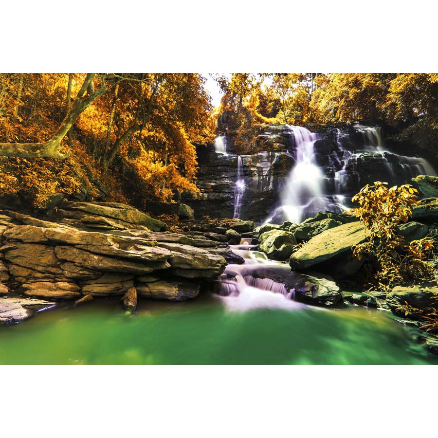 Tranh thác nước thiên nhiên tặng keo và dụng cụ dán 3D