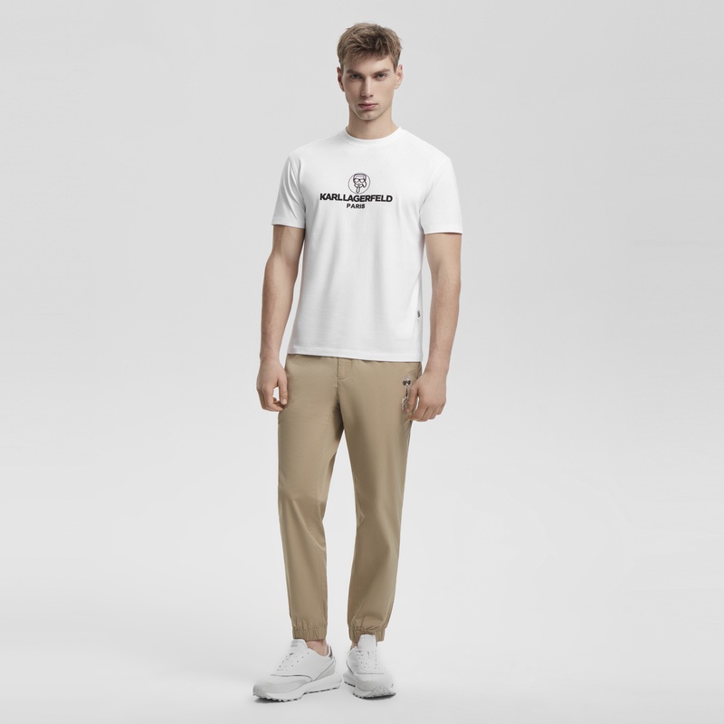 Áo Thun Tay Ngắn In logo Karl Lagerfeld Thời Trang Cho Nam Và Nữ