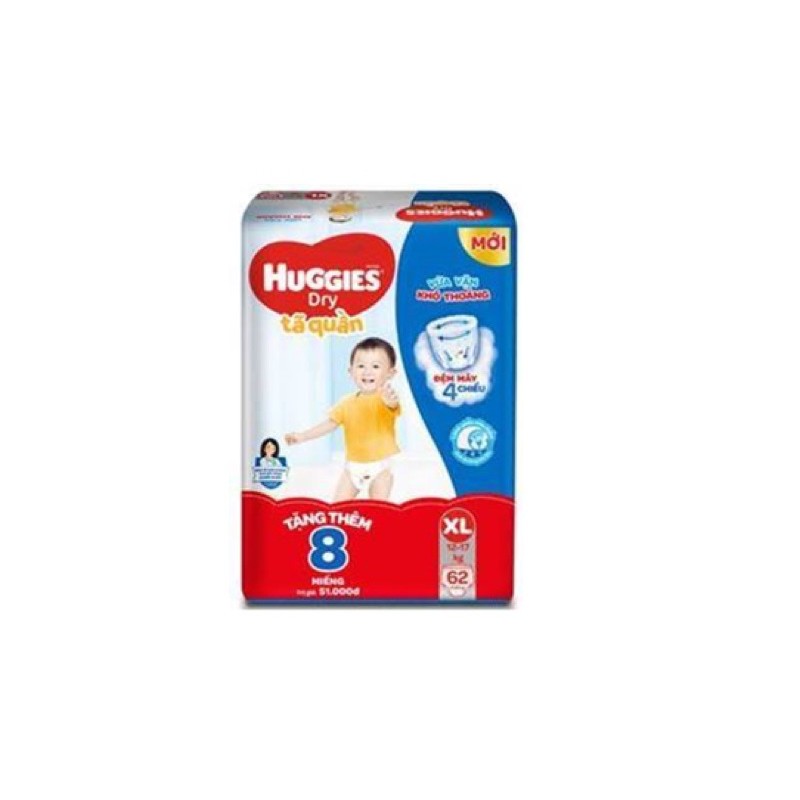 (Tặng miếng) TÃ/BỈM QUẦN HUGGIES TRÀM TRÀ MẪU MỚI 2022 ĐỦ SIZE M/L/XL/XXL