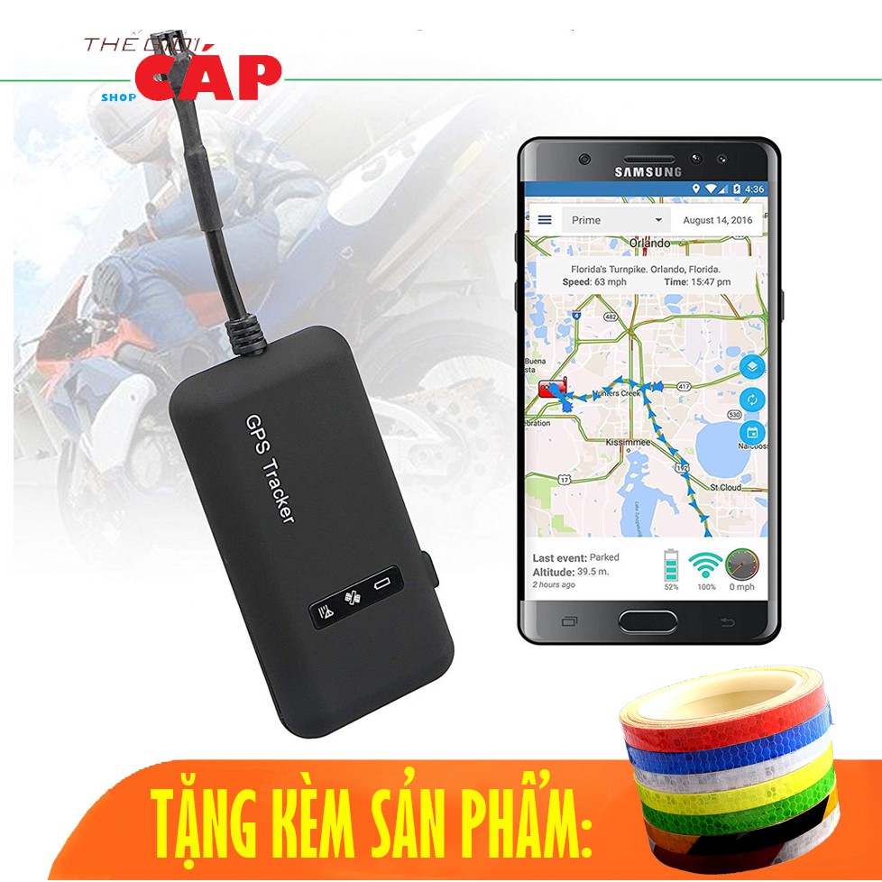 Thiết Bị Định Vị GPS Cho Ôto Xe Máy GT-02 Tặng Kèm Dán Viền Phản Quang