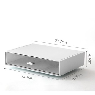 Tủ để bàn trong suốt đa năng bằng nhựa, kệ tủ ngăn kéo dùng decor bàn học có thể xếp chồng lên nhau