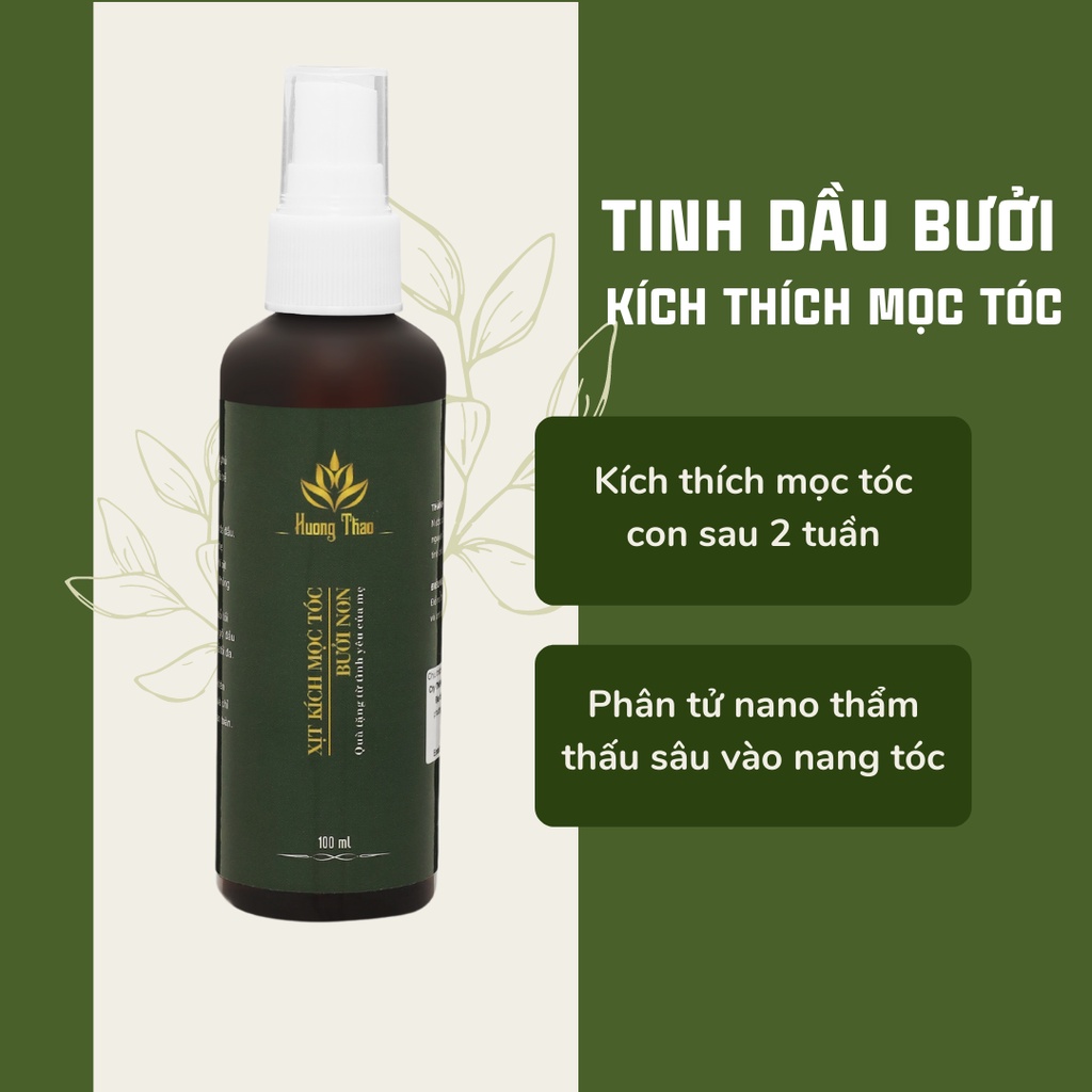 Xịt mọc tóc tinh dầu bưởi non giảm rụng kích mọc toc sau 7 ngày Mộc Hương Thảo