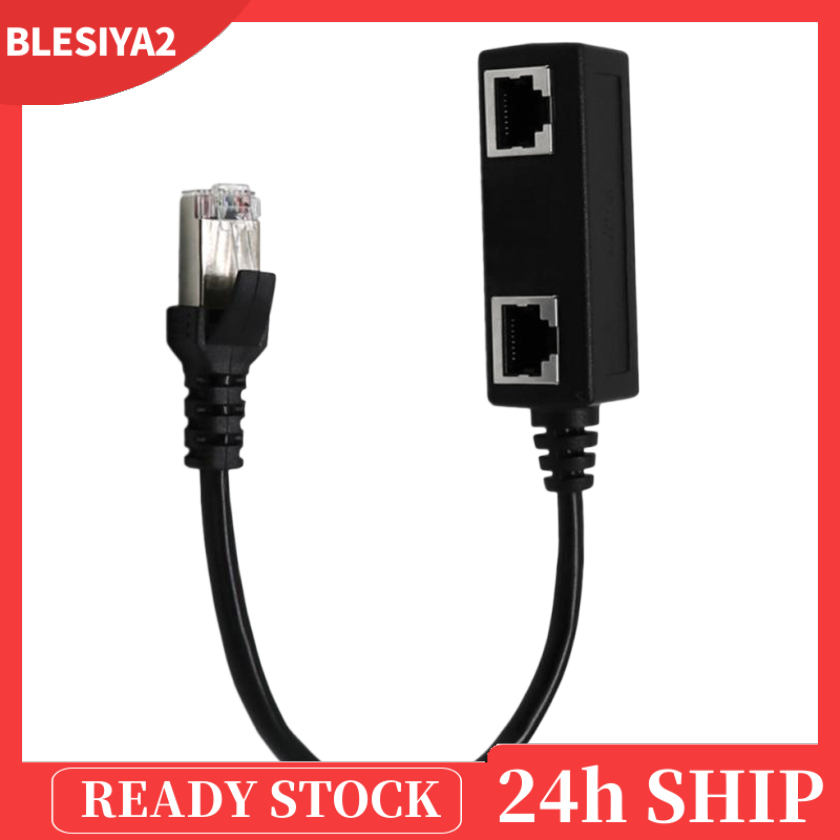 [BLESIYA2]1 to 2 Port Ethernet Switch RJ45 Y Splitter Adapter Cable for CAT 5/ 6 LAN | BigBuy360 - bigbuy360.vn