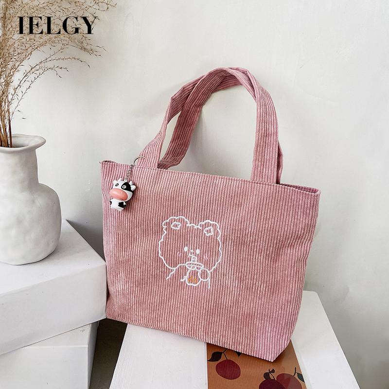 Túi xách IELGY vải nhung phong cách Hàn Quốc dễ thương thời trang