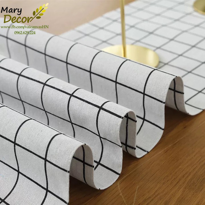 KHĂN RUNNER MARY DECOR - CARO TRẮNG KR-A04