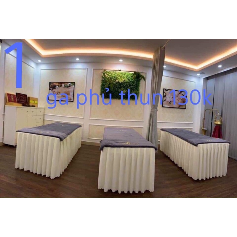 Ga thun phủ spa, y tế, nối mi, thẩm mỹ viện- chất liệu thun lạnh | BigBuy360 - bigbuy360.vn