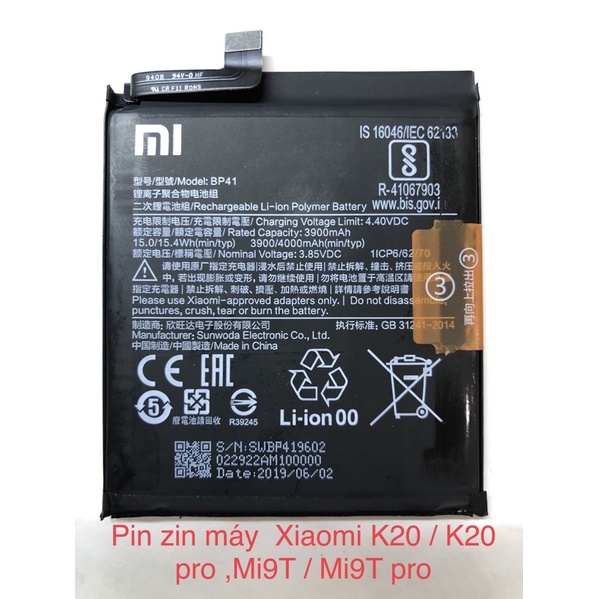 Pin zin máy Xiaomi K20 / K20 pro ,Mi9T / Mi9T pro