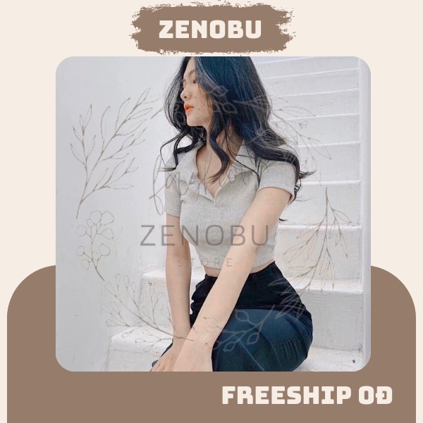 Áo Croptop Polo Cộc Tay Nữ, Áo Croptop Cổ Bẻ Chất Thun Gân Dễ Phối(Có ảnh thật ở cuối)