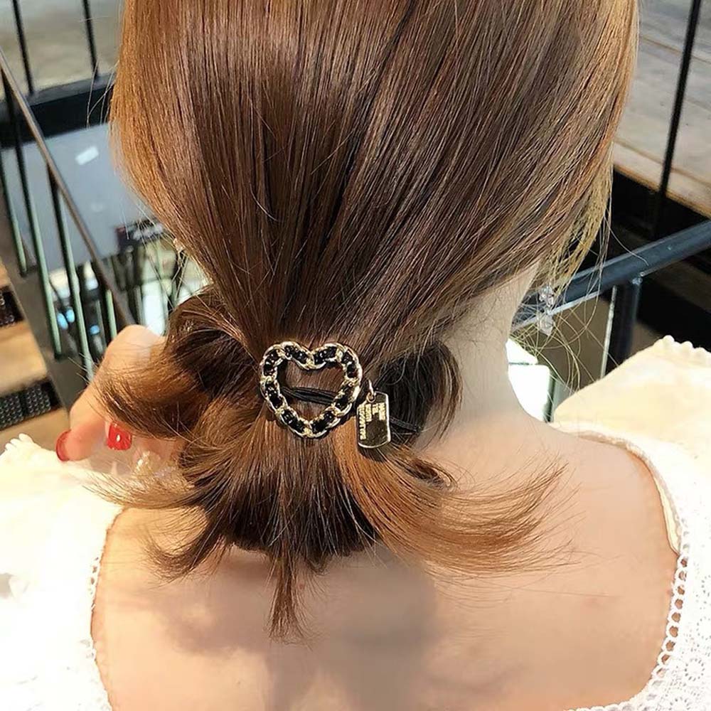 Dây Buộc Tóc Hình Trái Tim Phong Cách Hàn Quốc Xinh Xắn Cho Nữ